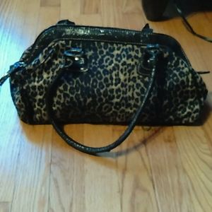 Women's leopard brown purse